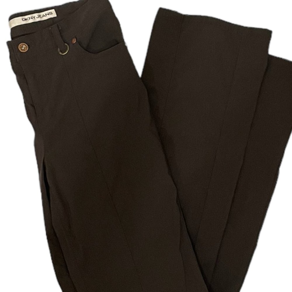 DKNY Brown East Village Stretch Straight Leg Jeans Y2K Size women's (8)